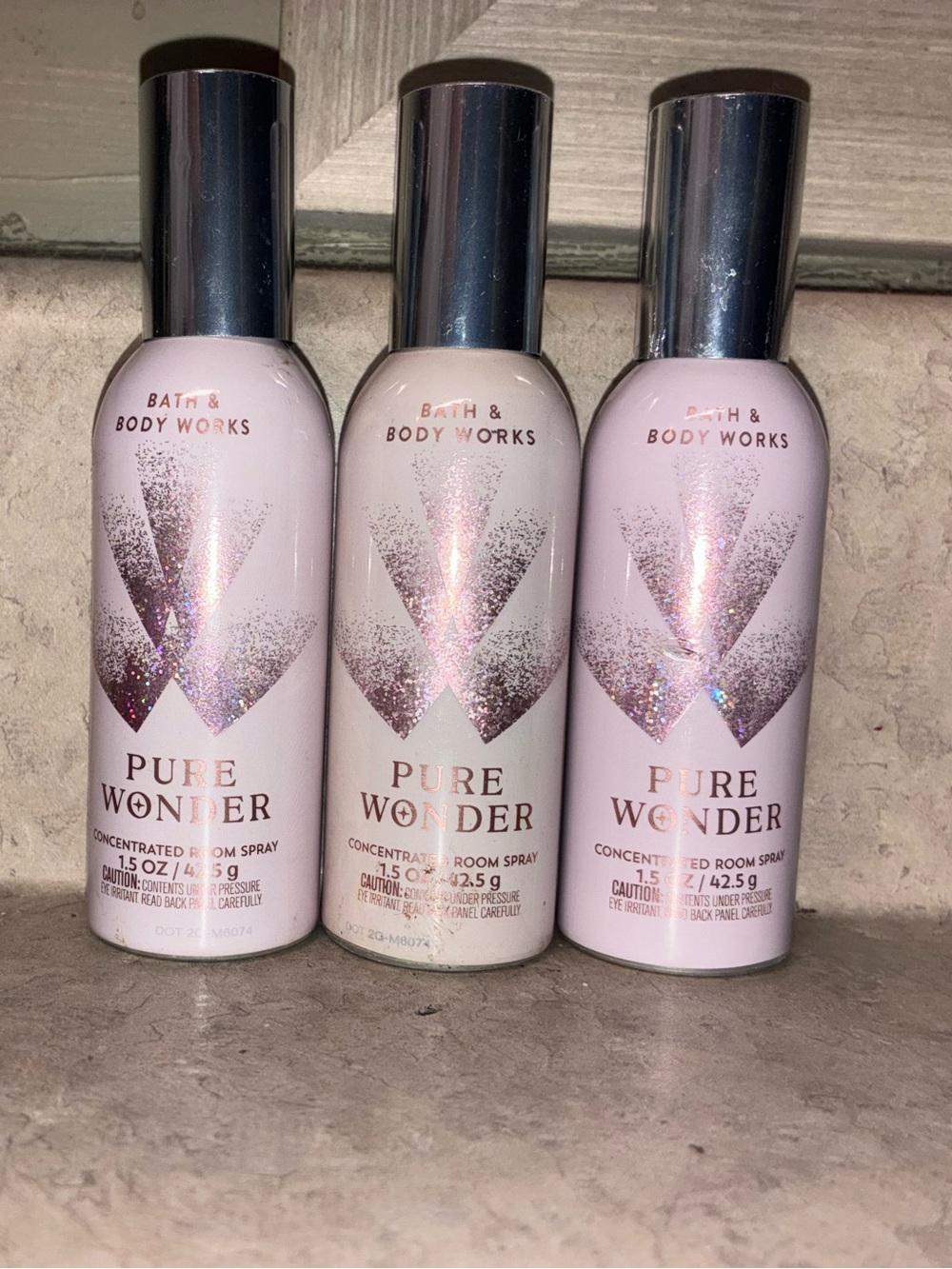 Bath & Body Works Pure Wonder Pink Shimmer Room Spray Trio